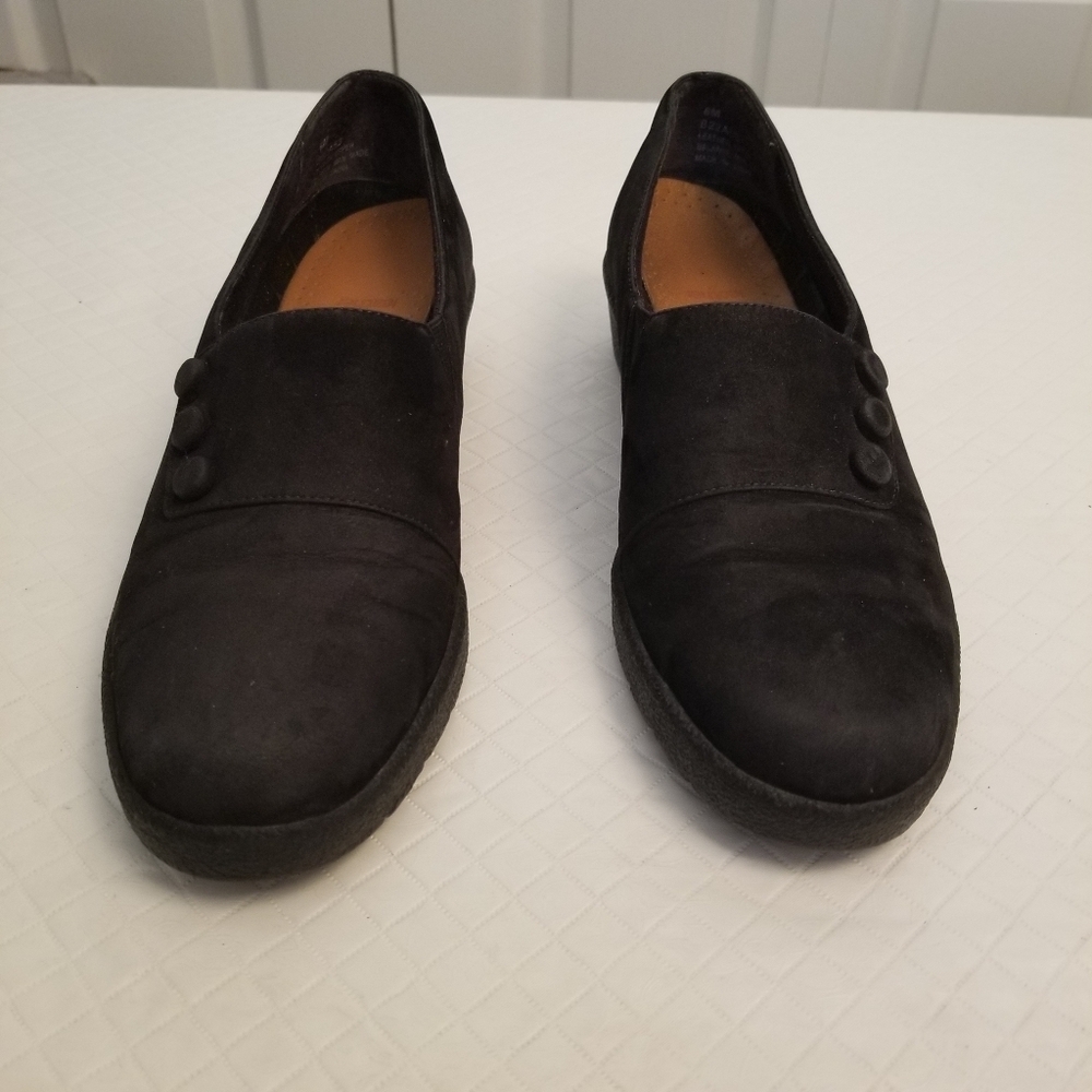 Natural Sport Cradle Balance System Black Suede Shoes Women Size 6M